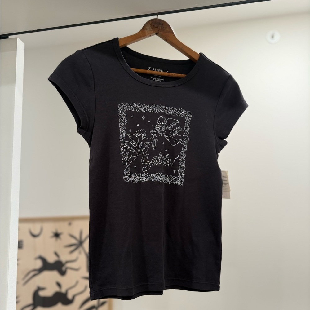 Z Supply Black Graphic Women's Top